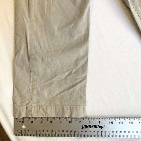 Banana Republic Men Pants 36X32 Khaki Twill Fulton Skinny Chino Button Mid Rise - Picture 9 of 11